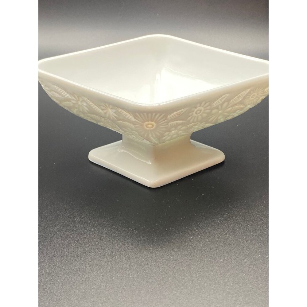Indiana Glass Milkglass Diamond Shape Dish